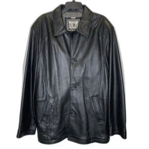 Authentic Adler‎ Men's Black Leather Jacket Size Large